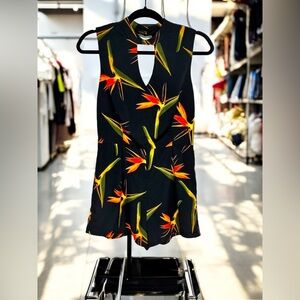 J by J.O.A Black Flower Romper Size S